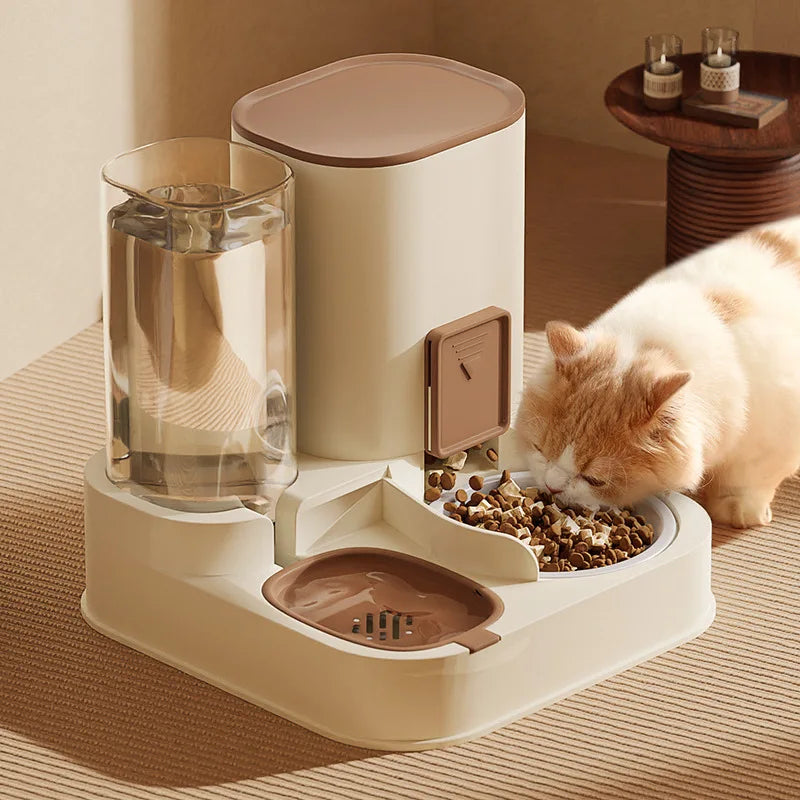 Cat Large Capacity Water Dispenser Dry Wet Separation for Automatic Feeder Drinking Water Supplies Food Container