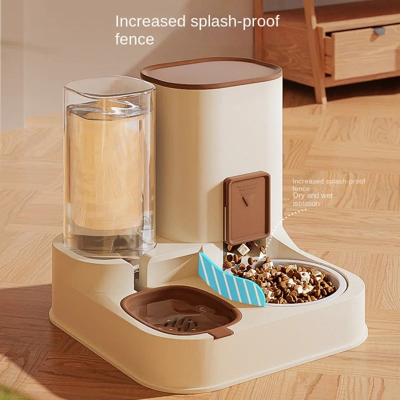 Cat Large Capacity Water Dispenser Dry Wet Separation for Automatic Feeder Drinking Water Supplies Food Container