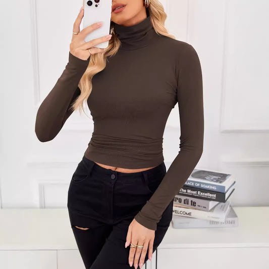 Women's Slim Fit Fashion Turtleneck Base Top - Lucky 22 Products 