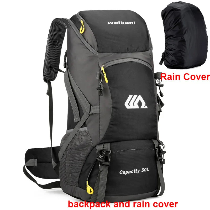 50L Travel Backpack Camping Men Large Hiking Bag 