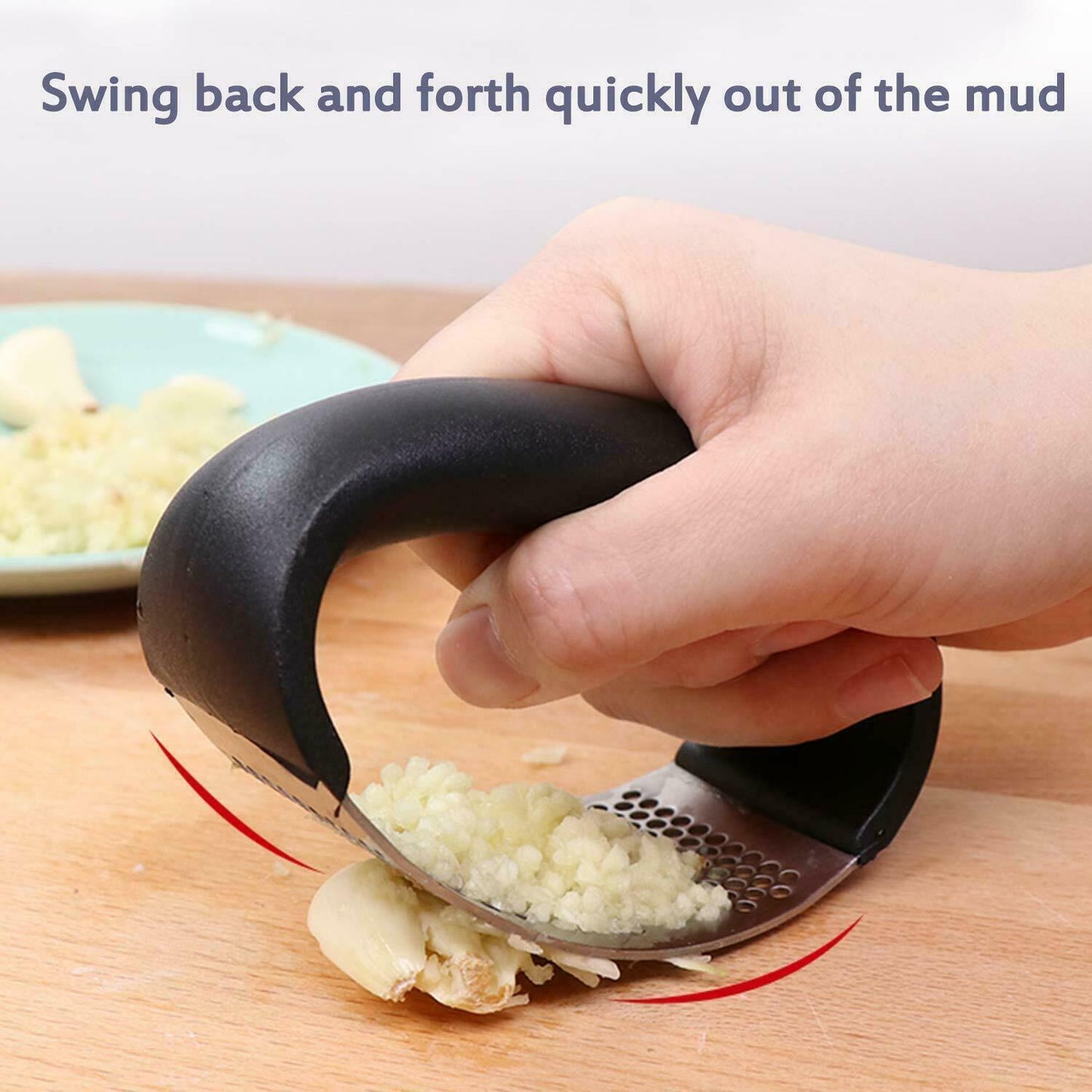 Manual Stainless Steel Garlic Press Manual Garlic Mincer Chopping Garlic - Lucky 22 Products 