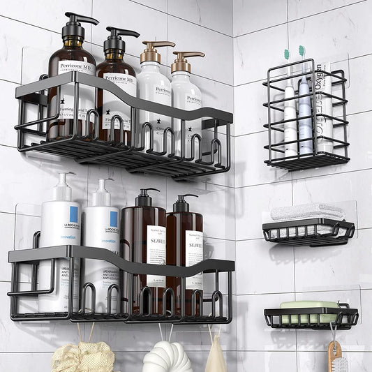 Shower Caddy 5 Pack, Adhesive Shower Organizer for Bathroom Storage 