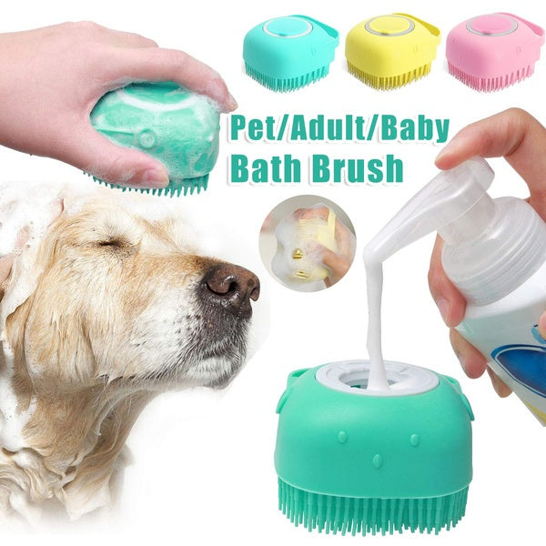 Silicone Dog Bath Massage Gloves Brush - Lucky 22 Products 