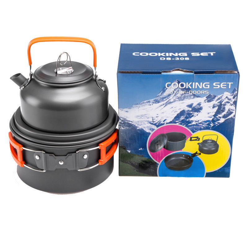 Outdoor Jacketed Kettle 2-3 Person Camping Teapot Tableware Suit - Lucky 22 Products 