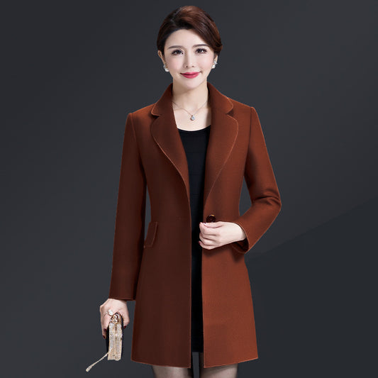 Middle-aged Women's Clothing Woolen Coat - Lucky 22 Products 