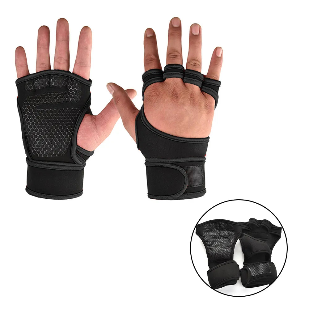 Training Sport Gloves for Men Women Workout Gloves Fitness Body Building Weightlifting Gym Hand Wrist Palm Protector Gloves - Lucky 22 Products 