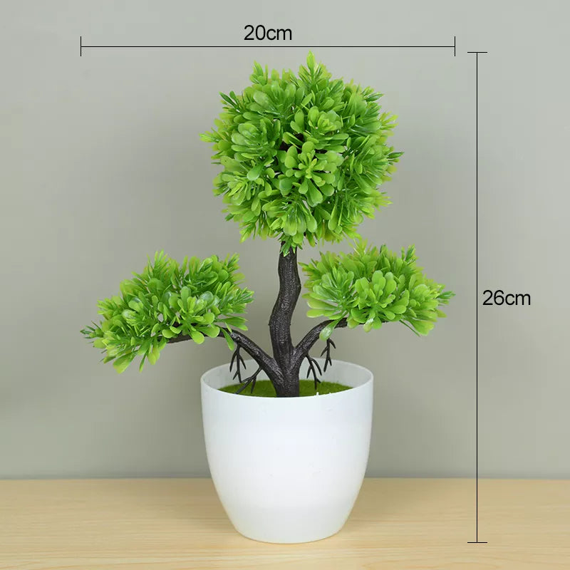 Artificial Plants, Small Tree Pot For Home Room Table Decoration - Lucky 22 Products 