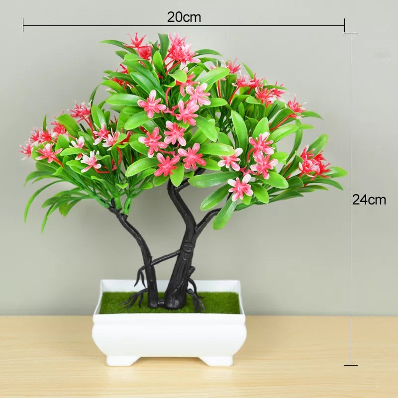 Artificial Plants, Small Tree Pot For Home Room Table Decoration - Lucky 22 Products 