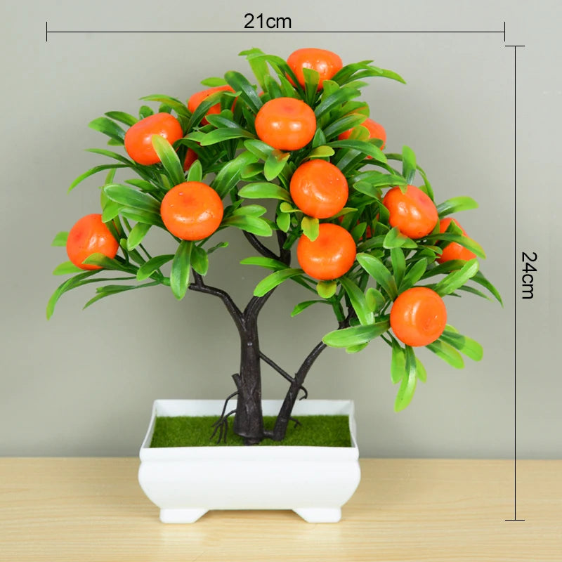 Artificial Plants, Small Tree Pot For Home Room Table Decoration - Lucky 22 Products 