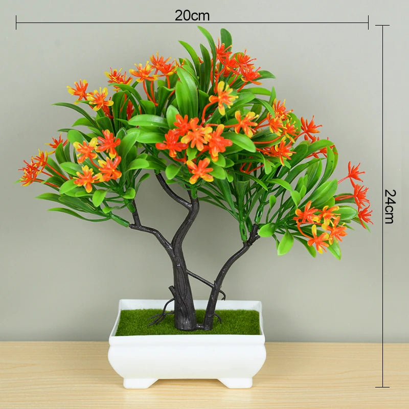 Artificial Plants, Small Tree Pot For Home Room Table Decoration - Lucky 22 Products 