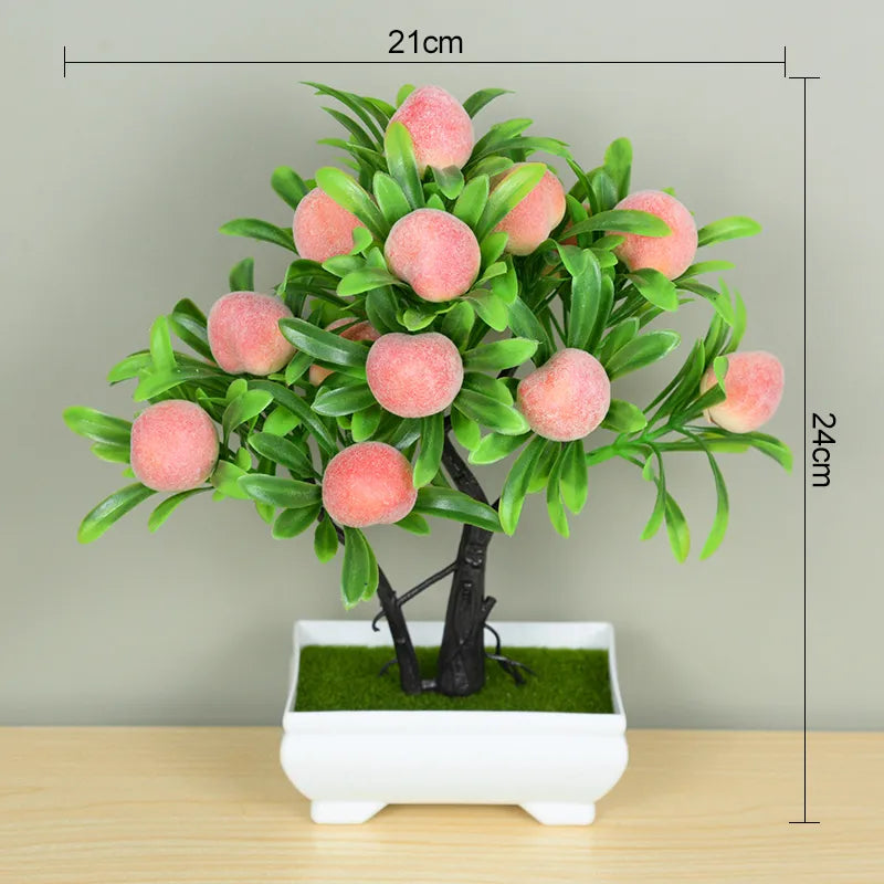 Artificial Plants, Small Tree Pot For Home Room Table Decoration - Lucky 22 Products 