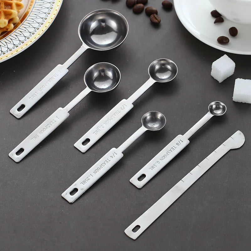 Stainless Steel Measuring Cups and Spoons Set Deluxe Premium Stackable Tablespoons 8/10Pcs - Lucky 22 Products 