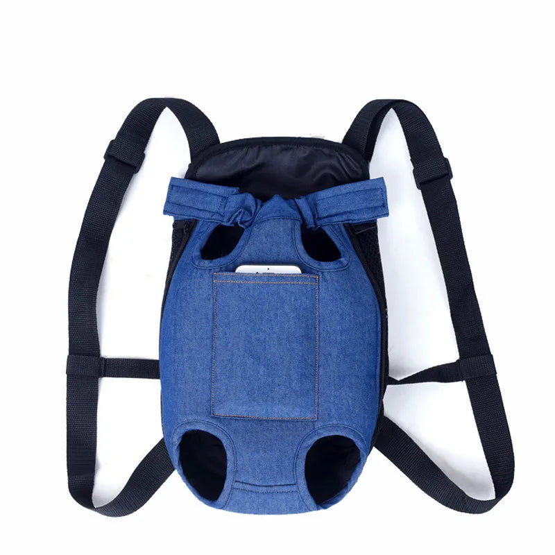 Denim Pet Dog Backpack Outdoor Travel Dog Cat Carrier Bag for Small Dogs Puppy Kedi Carring Bags Pets Products Trasportino Cane - Lucky 22 Products 