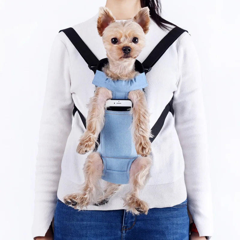 Denim Pet Dog Backpack Outdoor Travel Dog Cat Carrier Bag for Small Dogs Puppy Kedi Carring Bags Pets Products Trasportino Cane - Lucky 22 Products 