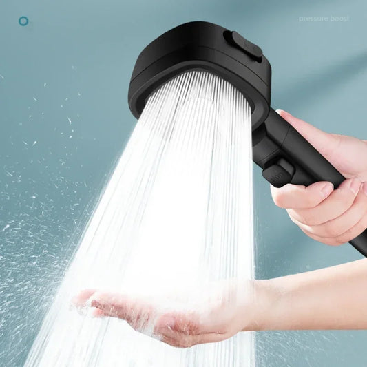 High Pressure Shower Head Water Saving 3 Modes Shower Heads Adjustable One-Key Stop Water Massage Sprayer Bathroom Accessories - Lucky 22 Products 