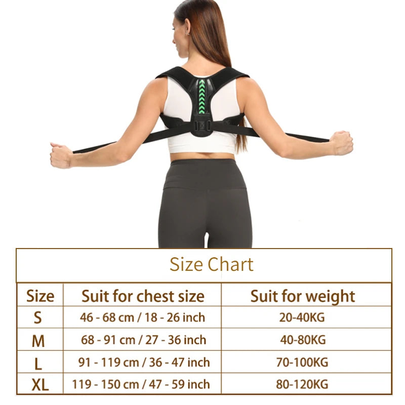 Adjustable Back Shoulder Posture Corrector Belt Clavicle Spine Support Reshape Your Body Home Office Sport Upper Back Neck Brace - Lucky 22 Products 