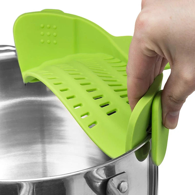 Silicone Clip on Pan Pot Strainer - Lucky 22 Products 