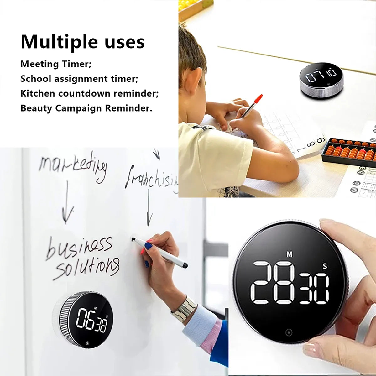 Digital Kitchen Timers Visual timers Large LED Display Magnetic Countdown Countup Timer for Classroom Cooking Fitness Baking - Lucky 22 Products 