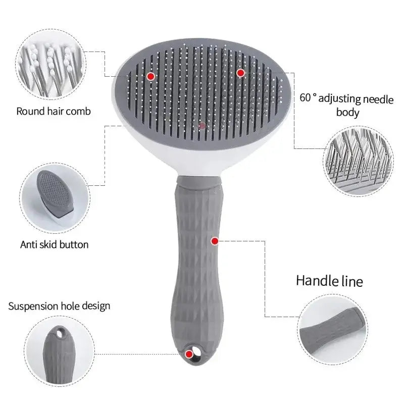 Pet Dog Brush Cat Comb Self Cleaning Pet Hair Remover Brush For Dogs Cats Grooming Tools Pets Dematting Comb Dogs Accessories - Lucky 22 Products 