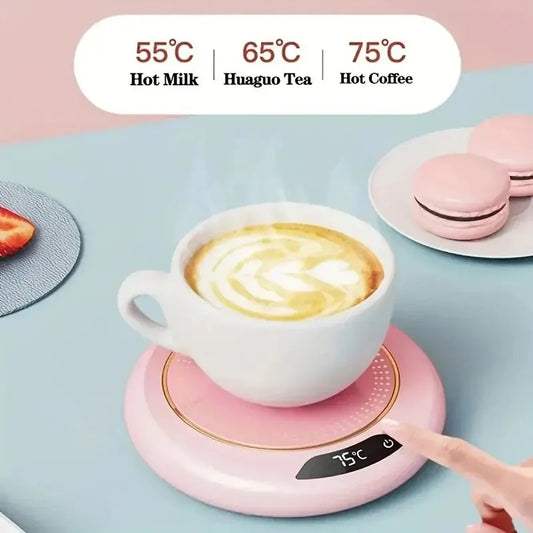 Thermostatic Heating Coaster USB Home Heating Coaster 3-speed Adjustment Heating 55 Degrees Constant Temperature - Lucky 22 Products 