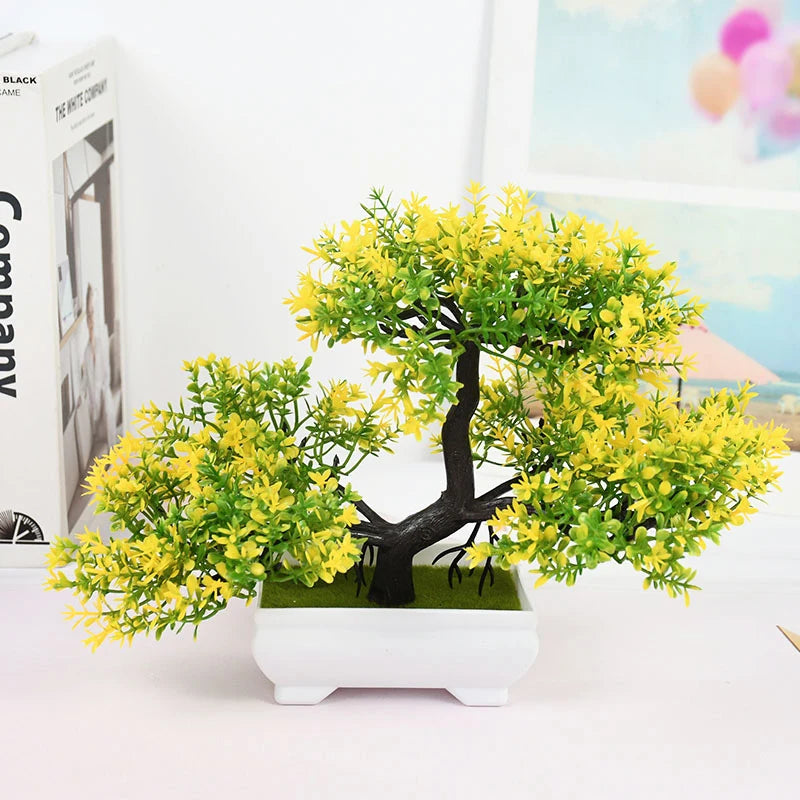 Artificial Plants, Small Tree Pot For Home Room Table Decoration - Lucky 22 Products 