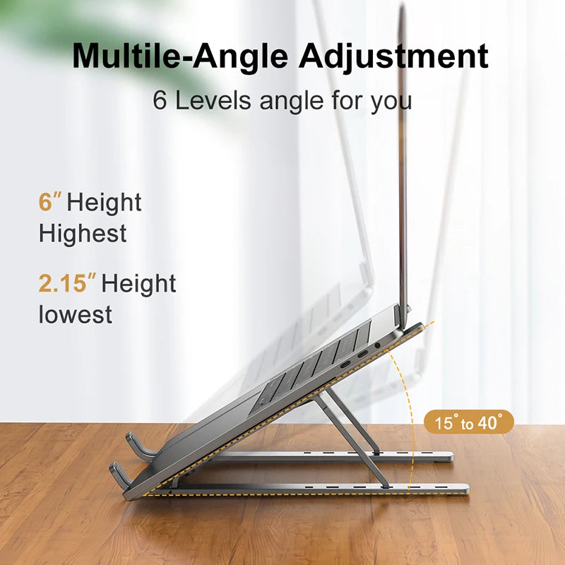 Aluminium Alloy Laptop Holder Stand Adjustable Foldable - Lucky 22 Products 