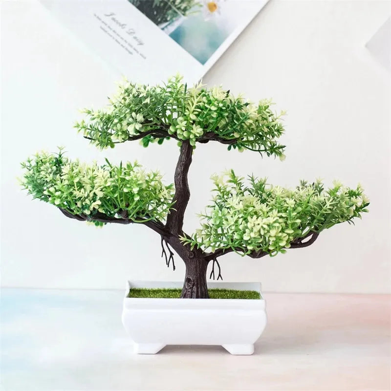 Artificial Plants, Small Tree Pot For Home Room Table Decoration - Lucky 22 Products 