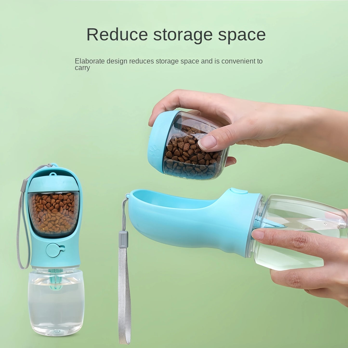 Portable Dog Cat Water Bottle with Storage Food and Water Container for Puppy Pets dogs Feeder Bowl Outdoor Travel Pet supplies - Lucky 22 Products 