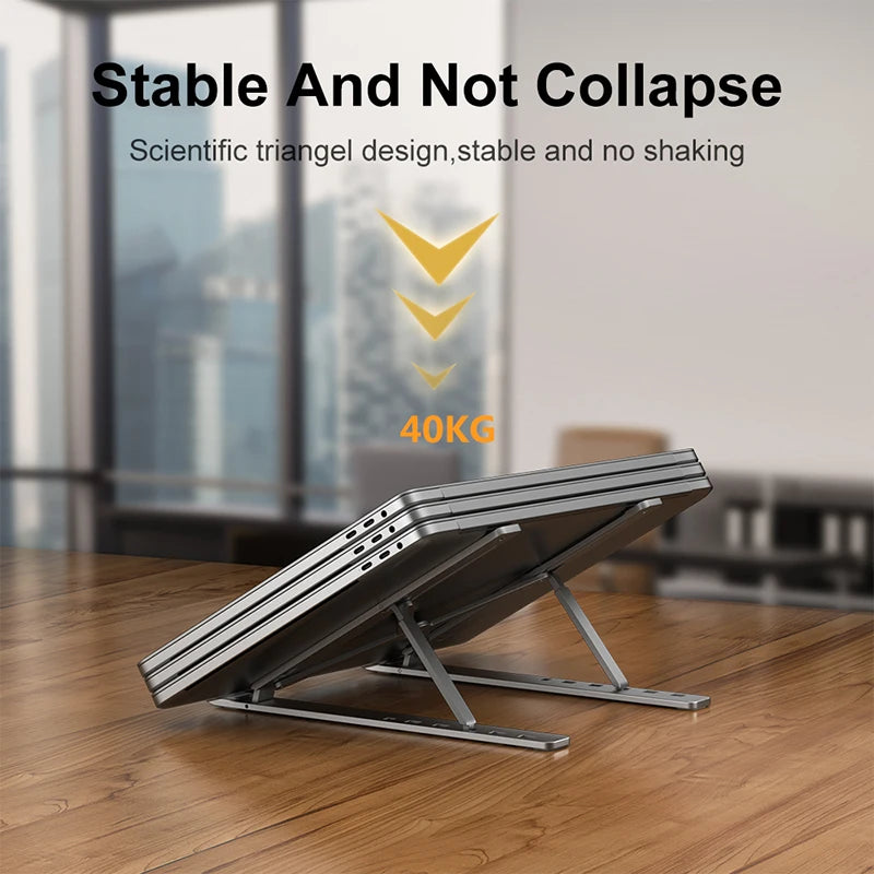 Aluminium Alloy Laptop Holder Stand Adjustable Foldable - Lucky 22 Products 