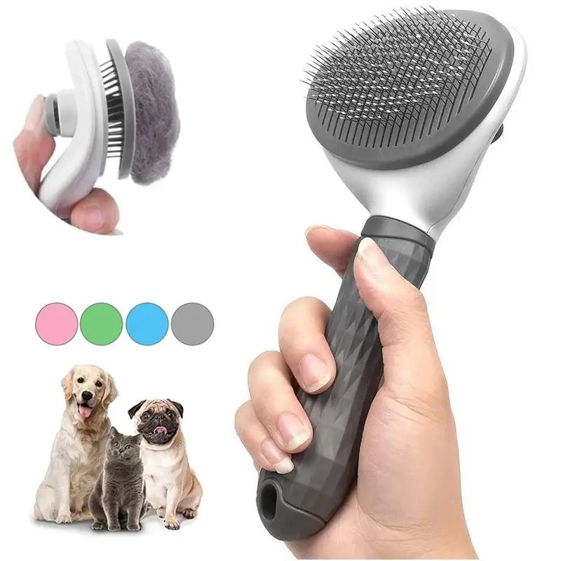 Pet Dog Brush Cat Comb Self Cleaning Pet Hair Remover Brush For Dogs Cats Grooming Tools Pets Dematting Comb Dogs Accessories - Lucky 22 Products 