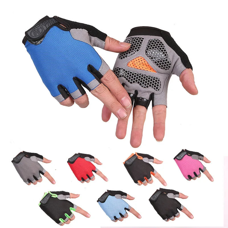 Men Cycling Bicycle Gloves Half Finger - Lucky 22 Products 