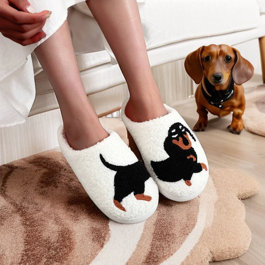 Thick Sole plaid Furry Cotton Slippers Cute Warm Non-slip Indoor Slippers - Lucky 22 Products 