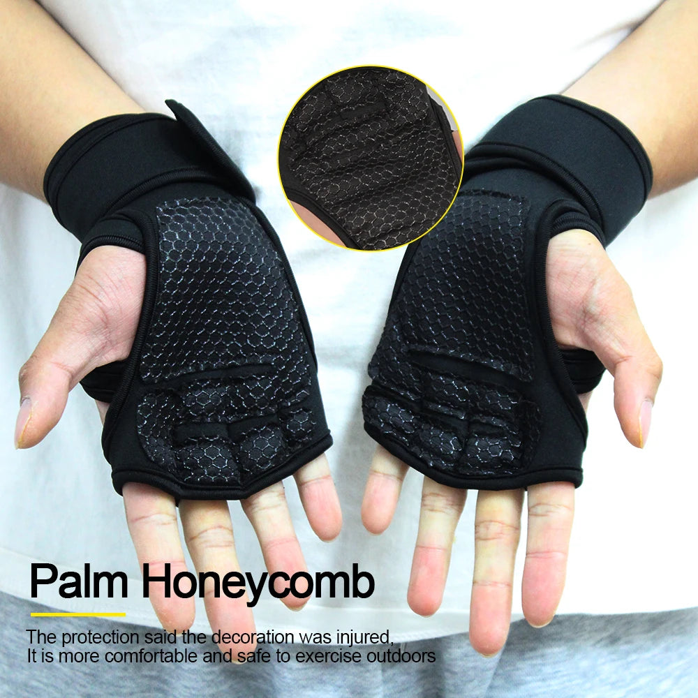 Training Sport Gloves for Men Women Workout Gloves Fitness Body Building Weightlifting Gym Hand Wrist Palm Protector Gloves - Lucky 22 Products 