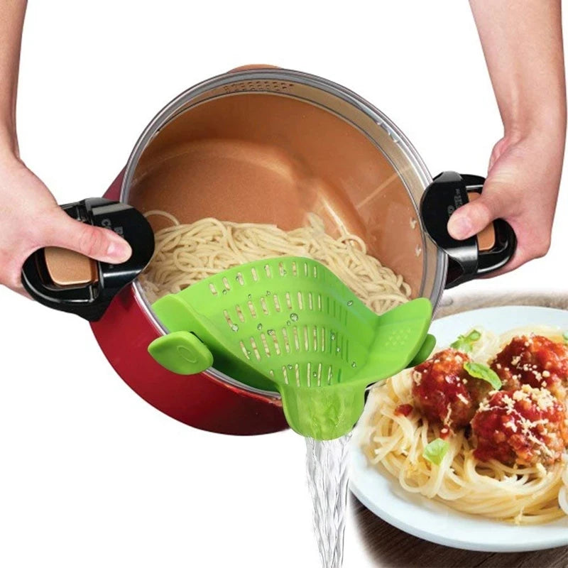 Silicone Clip on Pan Pot Strainer - Lucky 22 Products 