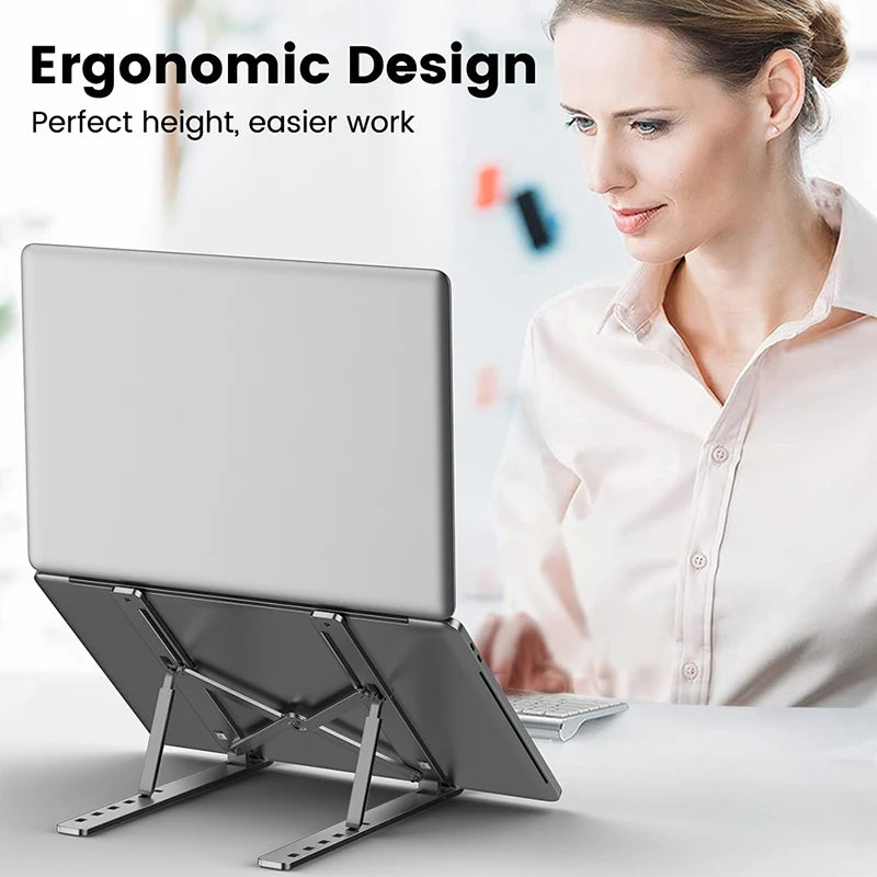 Aluminium Alloy Laptop Holder Stand Adjustable Foldable - Lucky 22 Products 