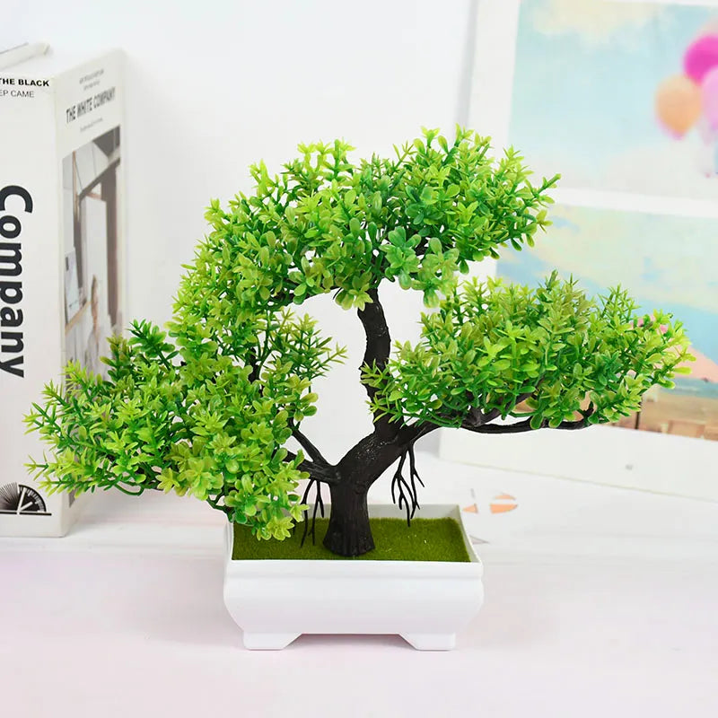 Artificial Plants, Small Tree Pot For Home Room Table Decoration - Lucky 22 Products 