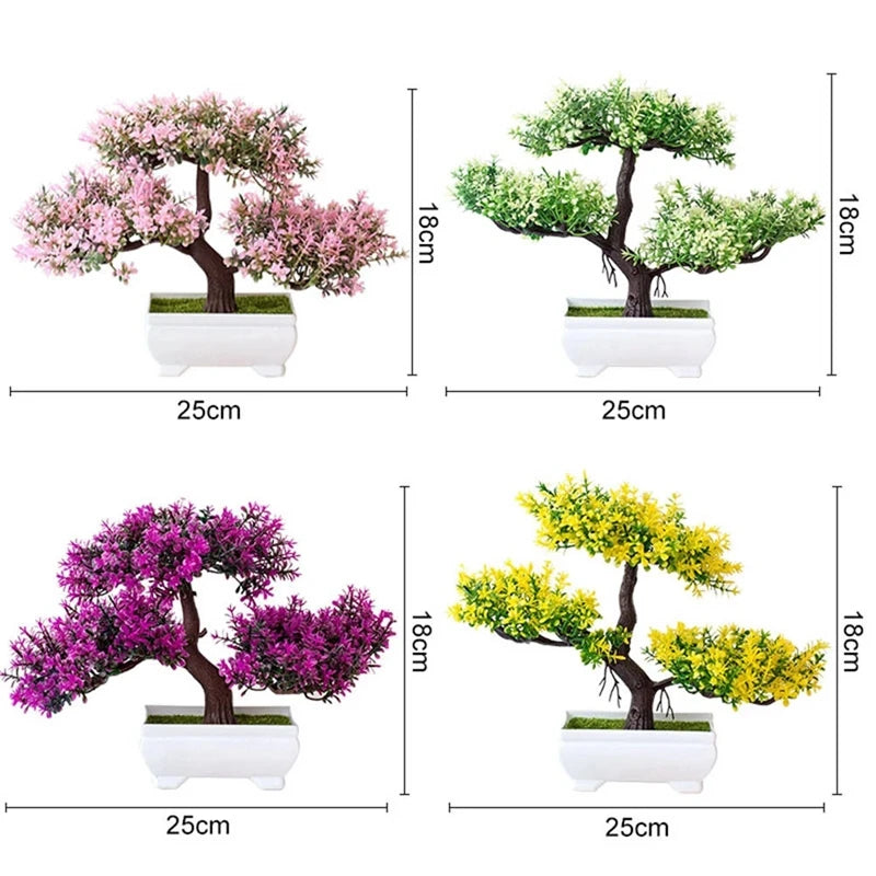 Artificial Plants, Small Tree Pot For Home Room Table Decoration - Lucky 22 Products 