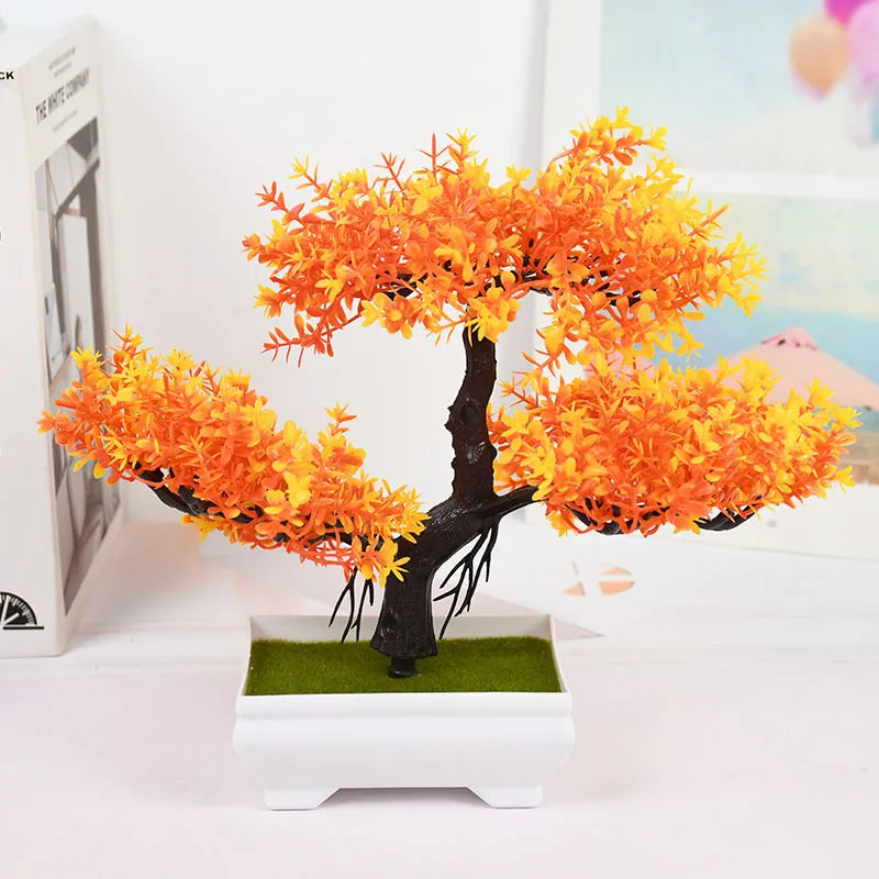 Artificial Plants, Small Tree Pot For Home Room Table Decoration - Lucky 22 Products 