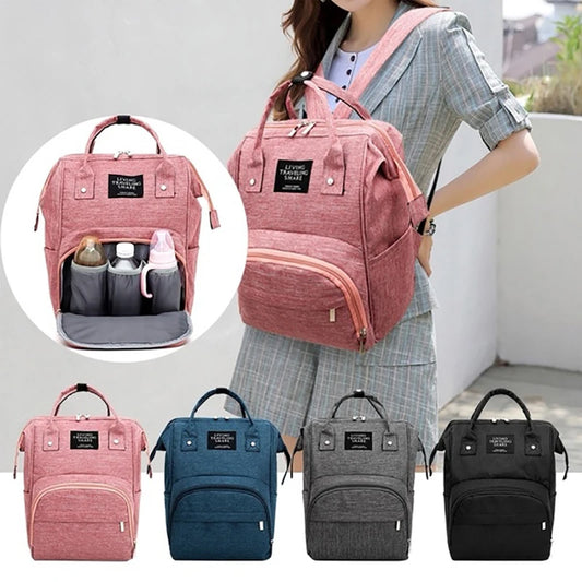 Nappy Backpack Bag Mummy Large Capacity Bag Mom Baby Multi-Function Waterproof Outdoor Travel Diaper Bags for Baby Care - Lucky 22 Products 