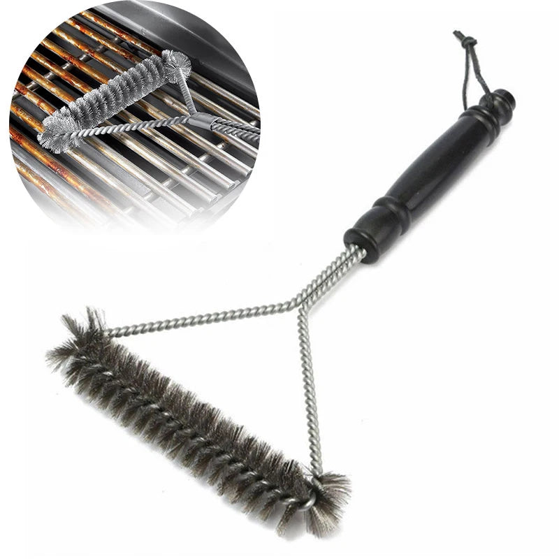 Barbecue Grill BBQ Brush Clean Tool Grill Accessories Stainless Steel Bristles Non-stick Cleaning Brushes Barbecue Accessories - Lucky 22 Products 