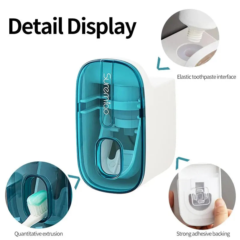 1 PCS Automatic Toothpaste Dispenser Bathroom Accessories Wall Mount - Lucky 22 Products 