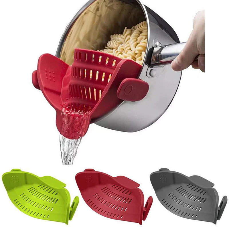 Silicone Clip on Pan Pot Strainer - Lucky 22 Products 