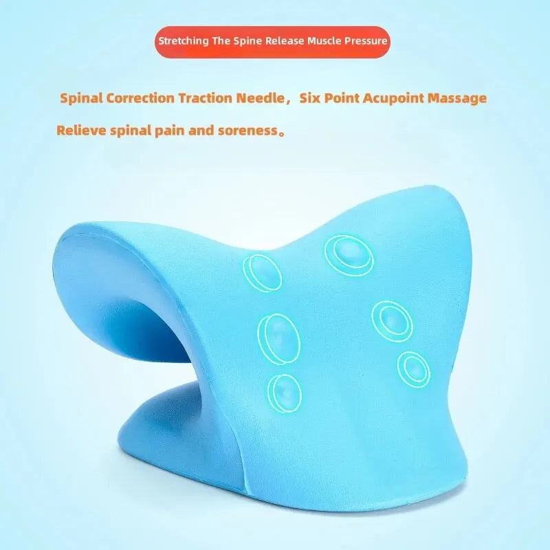 Neck and Shoulder Relaxer Cervical Traction Device for Relief and Cervical Spine Alignment Chiropractic Pillow Neck Stretcher - Lucky 22 Products 