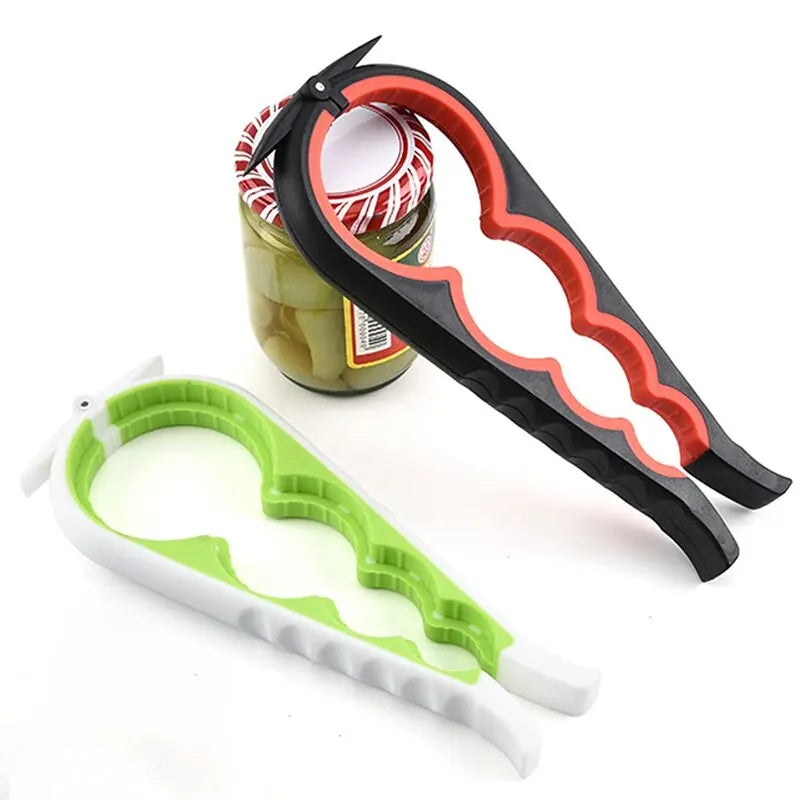 Can Opener Multi Functional Four In One Beverage Bottle Opener Cap Twister Four Position Can Opener Anti Slip Cap Twister - Lucky 22 Products 