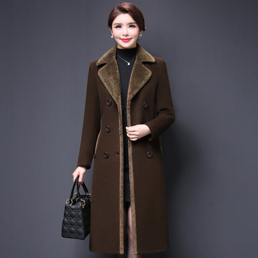 Middle-aged Women's Wool Coat Woolen Coat - Lucky 22 Products 