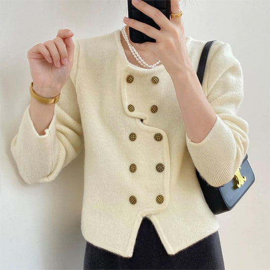 Classic Style Short Knitted Cardigan Jacket Advanced French Style - Lucky 22 Products 