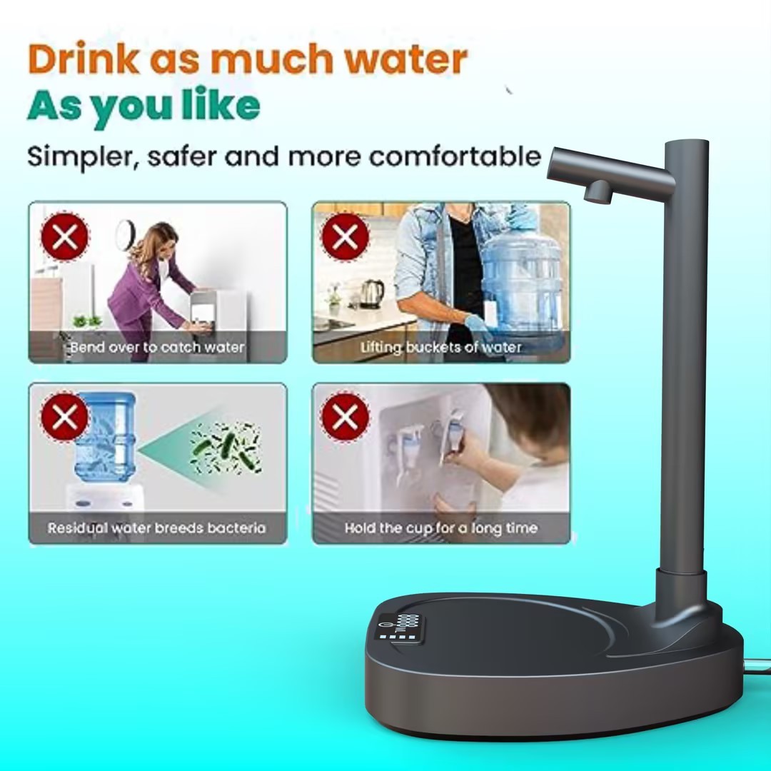 Added Extension Tupe Water Dispenser Automatic Water Bottle Desktop Rechargeable Water Dispenser With Stand - Lucky 22 Products 