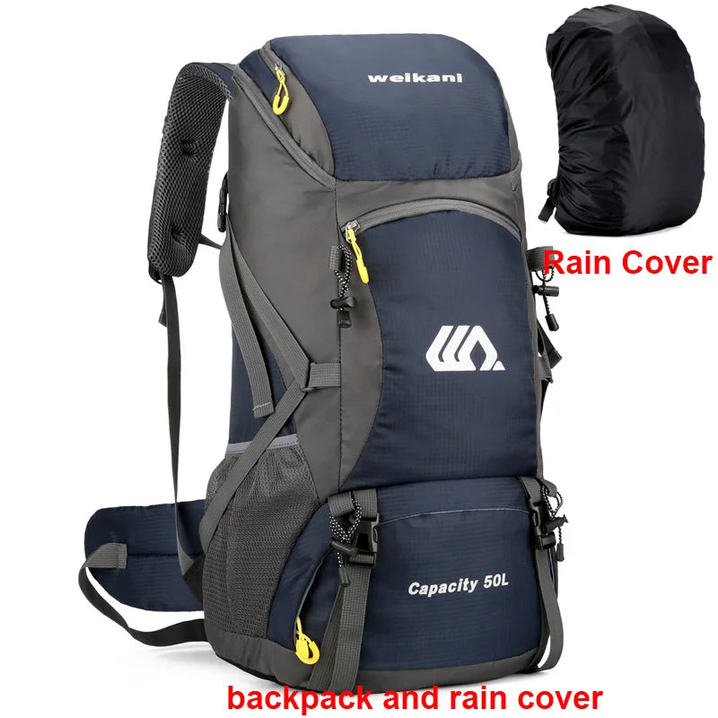 50L Travel Backpack Camping Men Large Hiking Bag 