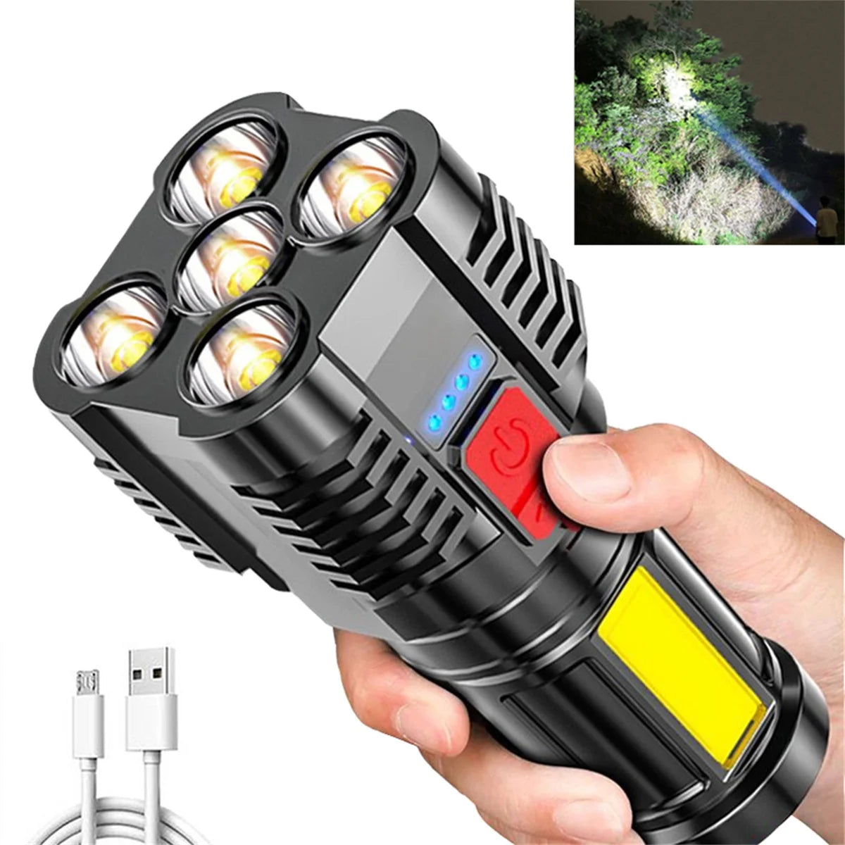 10000 LM LED Flashlights, Powerful Handheld Tactical Flashlight 