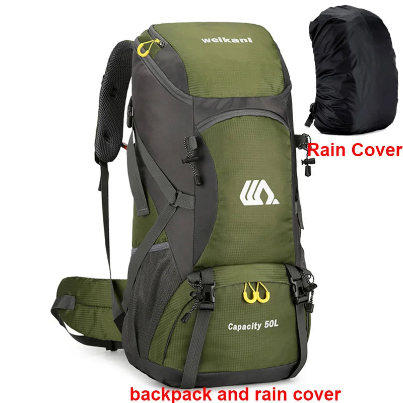 50L Travel Backpack Camping Men Large Hiking Bag 